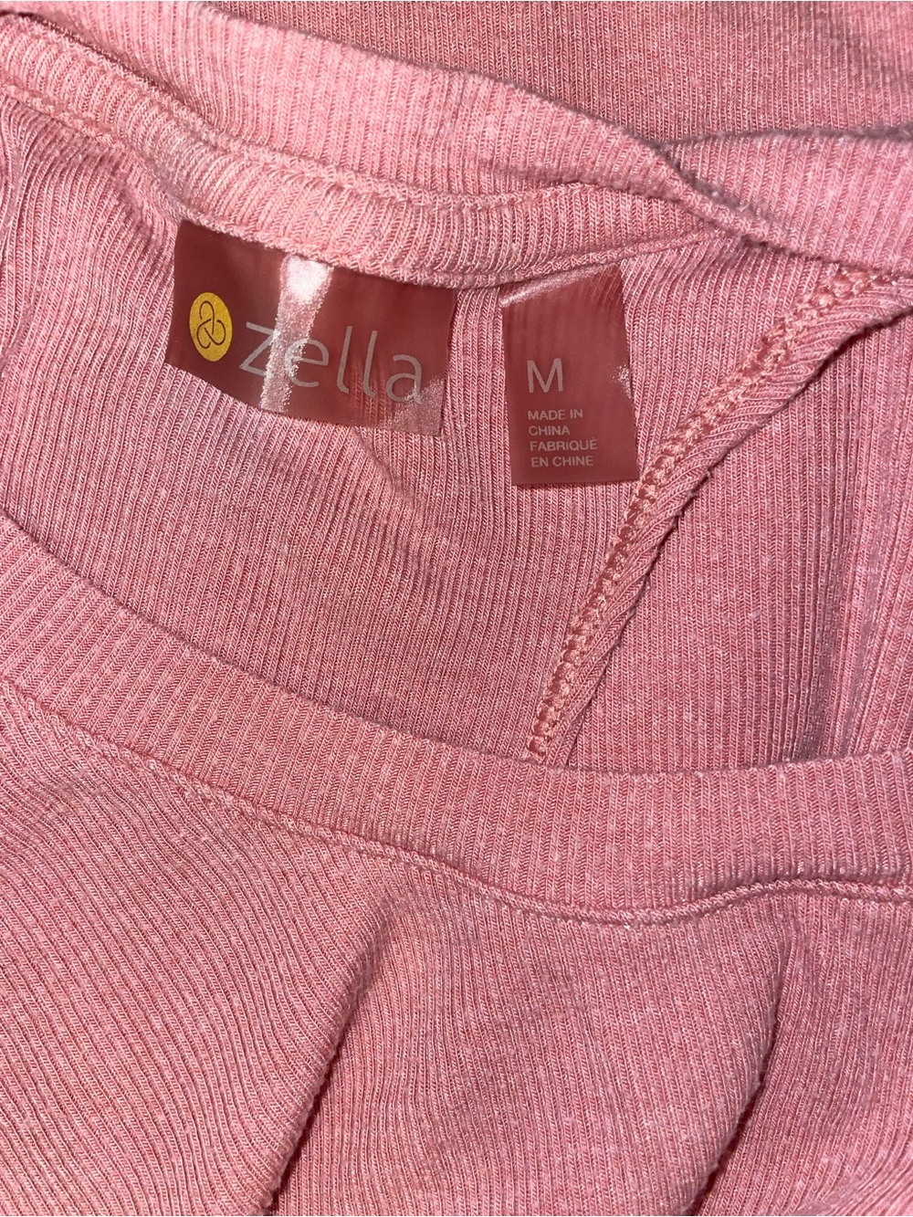 Zella Ribbed Racerback Tank - Dusty Pink - Picture 3 of 3